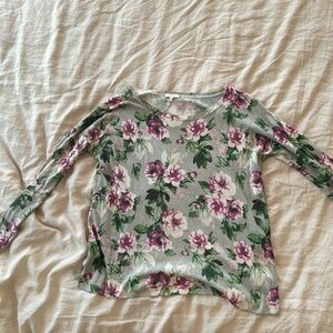 Joie cashmere floral sweater